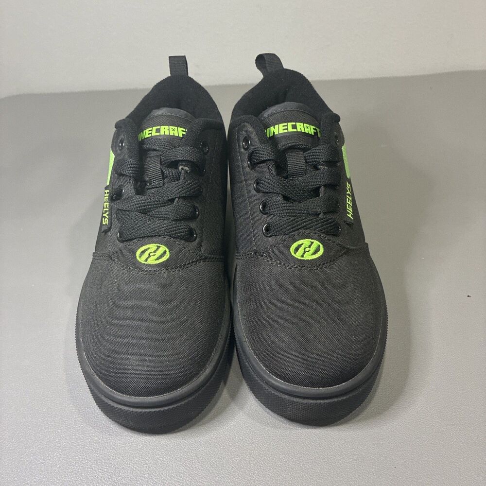 Heelys Pro 20 Minecraft Black Skate Shoes With Wheels Youth 4  Worn Once